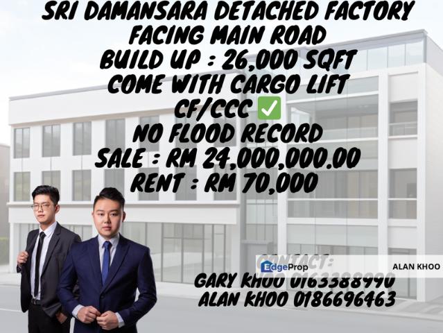 Warehouse for rent in Petaling, Damansara Damai