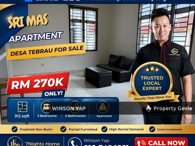 Apartment for sale in Johor