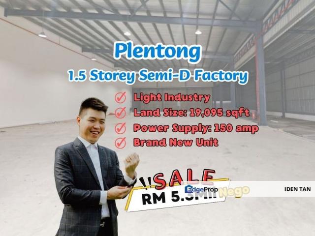 Warehouse for sale in Plentong, Johor Bahru