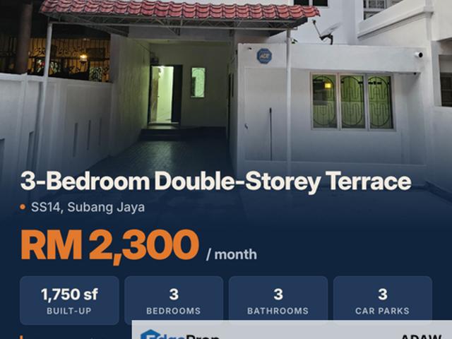House for rent in Majlis Bandaraya Subang Jaya, Petaling