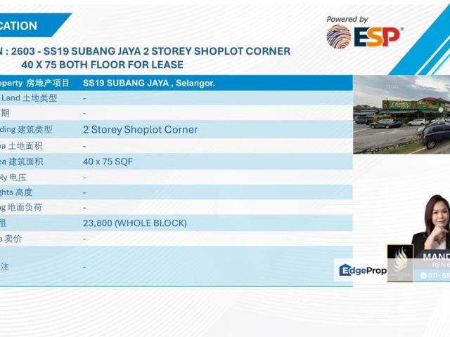 Shop for rent in Petaling, Subang Jaya