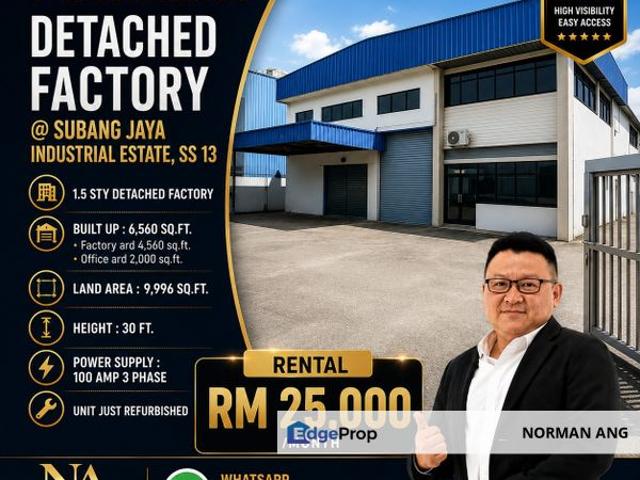 Warehouse for rent in Petaling, Damansara Damai