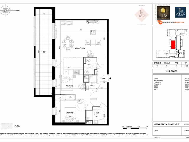 Appartement vente à Tours, Saint-cyr-sur-loire