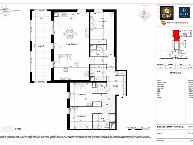 Appartement vente à Tours, Saint-cyr-sur-loire