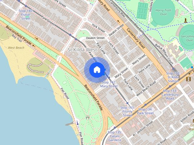 Apartment for rent in St Kilda West, Melbourne