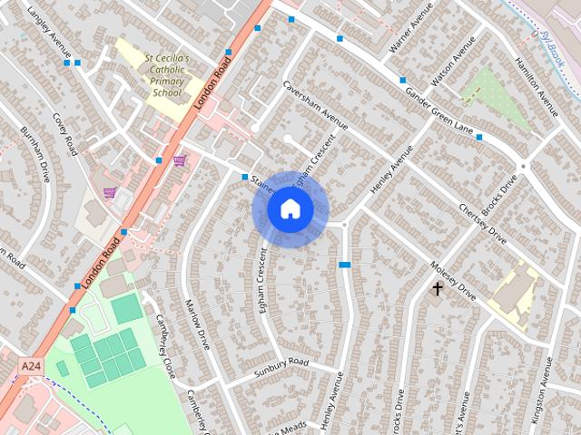 House for rent in Worcester Park, Greater London