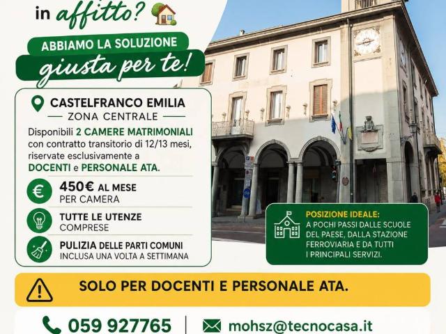 Stanza in affitto a Unione dei comuni del Sorbara, Castelfranco Emilia