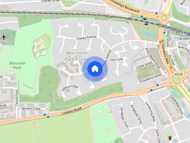 House for rent in Worcester Park Estate, Dartford