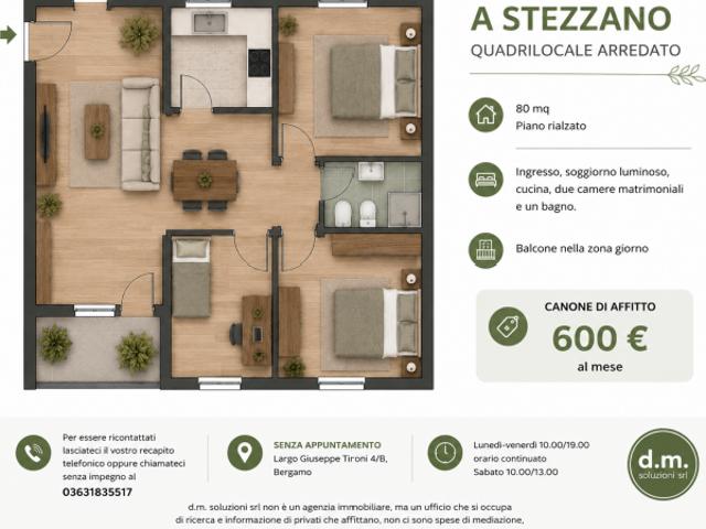 Appartamento in affitto a Stezzano, Lombardia