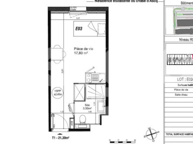 Studio location à Lille
