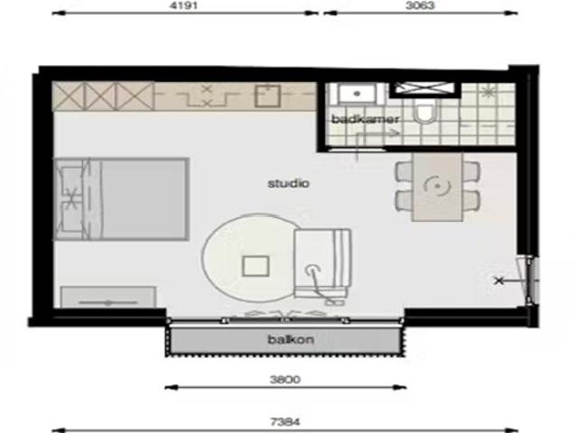 Studio te huur in Binnenstad, Delft