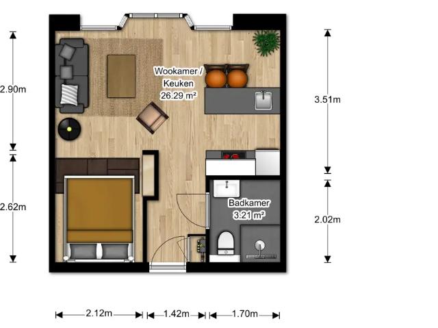 Studio te huur in Amsterdam, Noord Holland