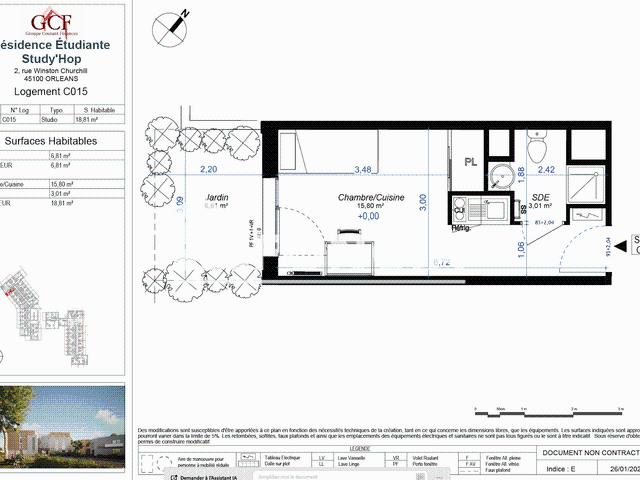 Studio location à Orléans