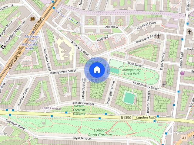 Studio for rent in Hillside, Leith