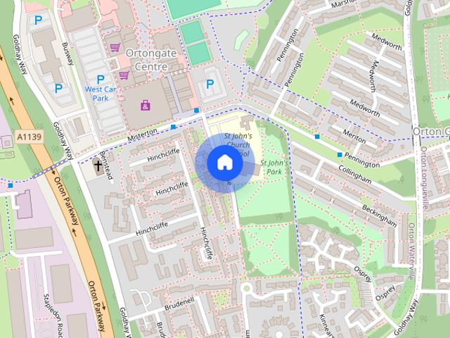 Studio for rent in Ortongate Centre, Peterborough