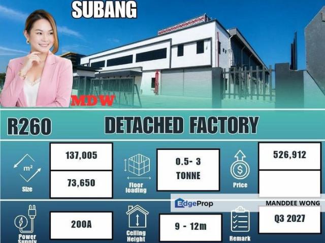 Warehouse for rent in Petaling, Subang Jaya
