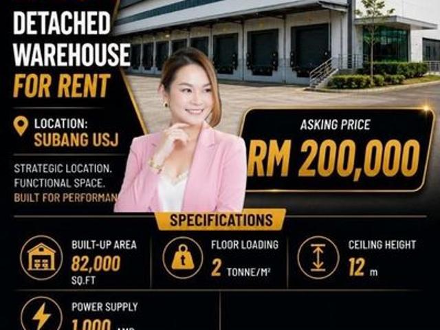 Warehouse for rent in Petaling, Subang Jaya