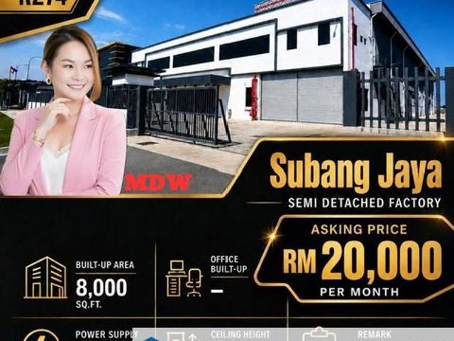 Warehouse for rent in Petaling, Subang Jaya