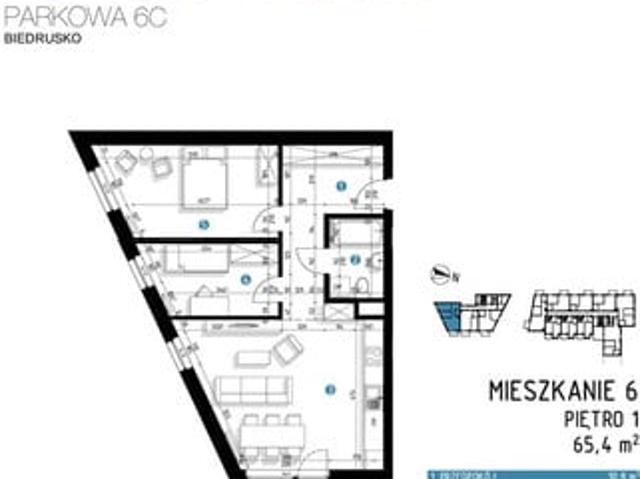 Mieszkanie na sprzedaż w Biedrusko, Wielkopolskie