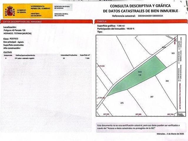 Terreno en venta en La Ñorica, Bajo Guadalentín