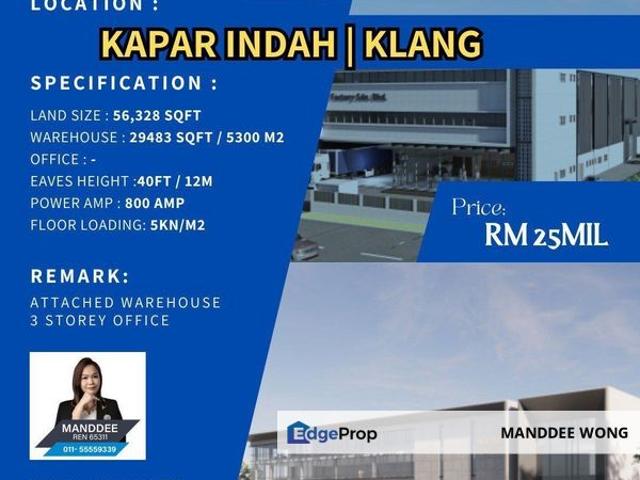 Warehouse for sale in Port Klang, Selangor