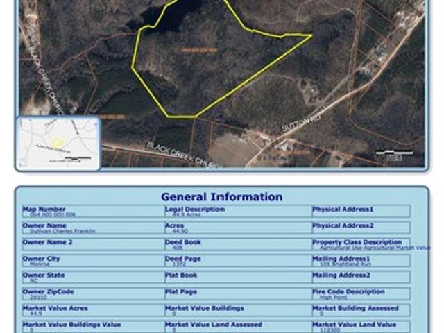 Land for sale in Pageland, South Carolina