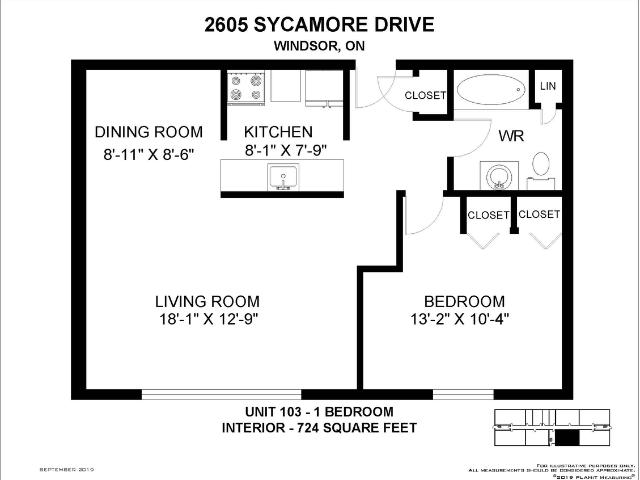 Apartment for rent in Maidstone, Ontario