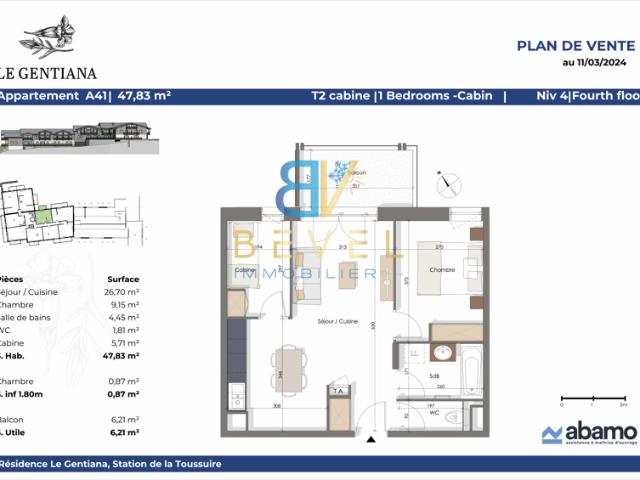 Appartement vente à Saint-Jean-de-Maurienne, Fontcouverte-la Toussuire