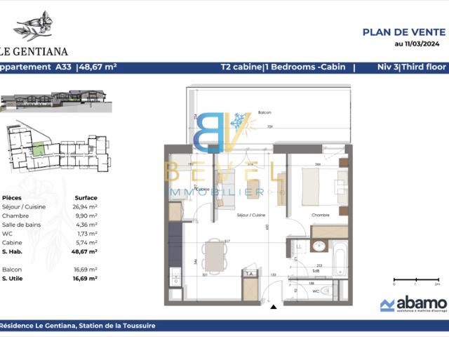 Appartement vente à Saint-Jean-de-Maurienne, Fontcouverte-la Toussuire