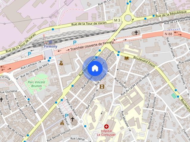 Appartement location à Saint-Étienne, Firminy