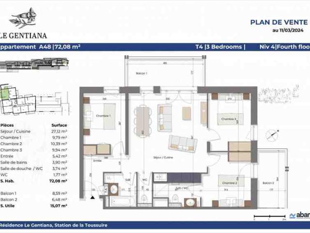 Appartement vente à Saint-Jean-de-Maurienne, Hermillon