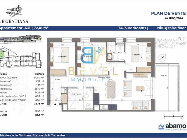 Appartement vente à Saint-Jean-de-Maurienne, Fontcouverte-la Toussuire