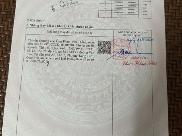 Nhà bán tại Cty dịch vụ thương mại tổng hợp cảng Hải Phòng, Thành phố Hải Phòng