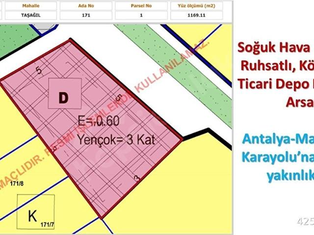 Manavgat, Antalya içerisinde satılık Depo