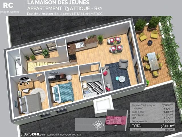 Appartement vente à Le Taillan-médoc, La Lumagne