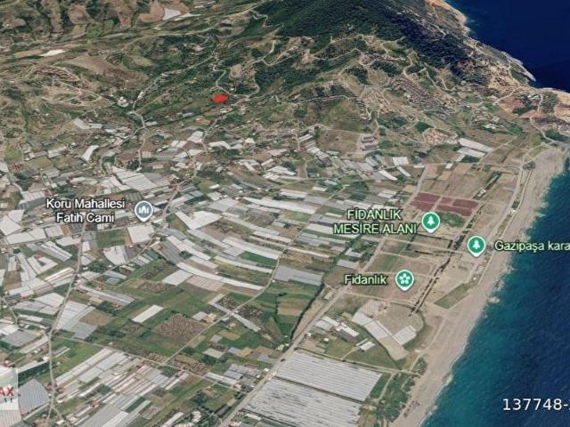 Koru Mahallesi, Gazipaşa içerisinde satılık Arsa