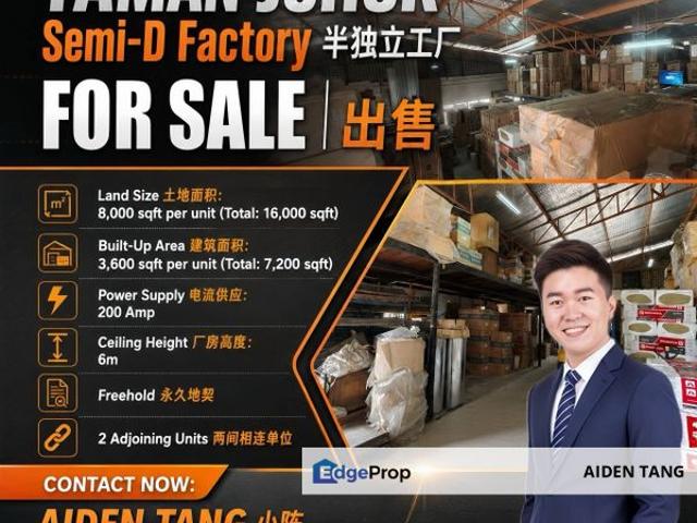 Warehouse for sale in Johore Bahru, Johor
