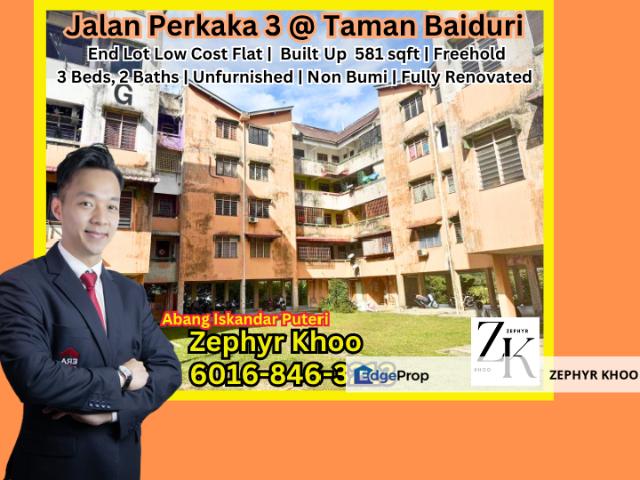 Flat for sale in Taman Baiduri, Iskandar Puteri