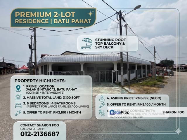 House for rent in Batu Pahat, Johor