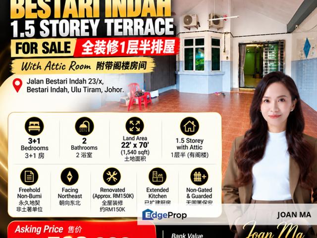 House for sale in Ulu Tiram, Johor Bahru