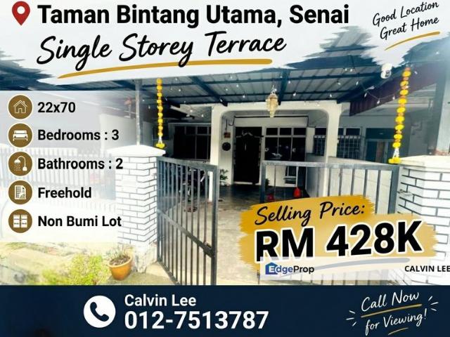 House for sale in Taman Bintang Utama, Kulai