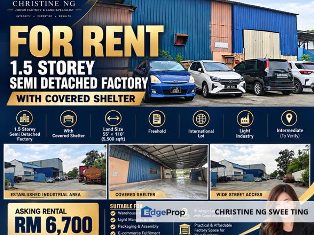Warehouse for rent in Masai, Johor Bahru