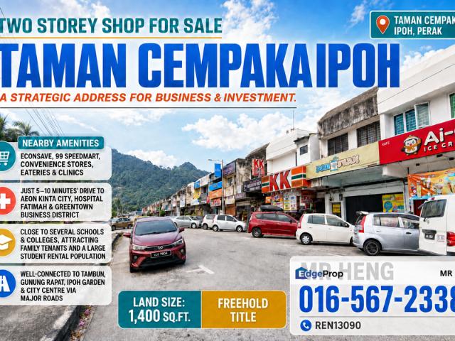 Shop for sale in Perak, Tanjong Ipoh