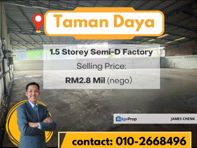 Warehouse for sale in Tebrau, Johor