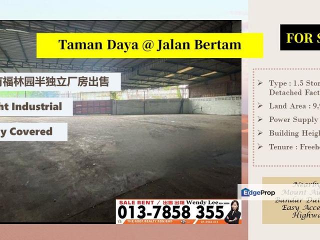 Warehouse for sale in Tebrau, Johor