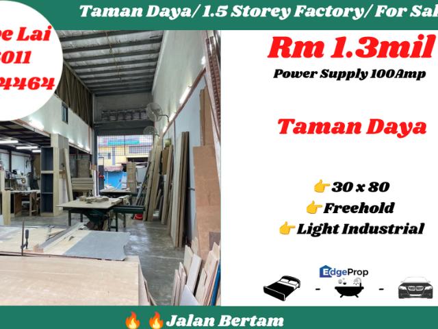 Warehouse for sale in Tebrau, Johor
