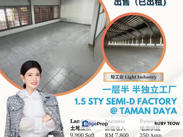 Warehouse for sale in Tebrau, Johor