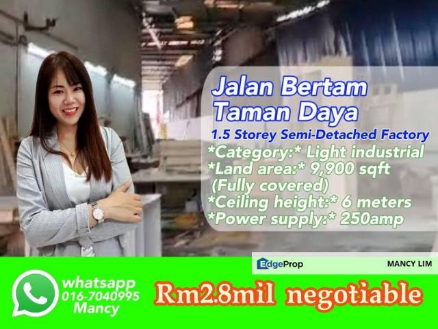 Warehouse for sale in Tebrau, Johor
