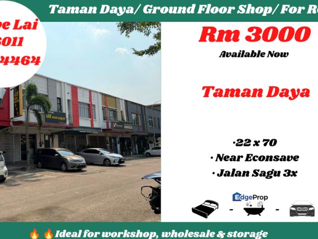 Shop for rent in Johore Bahru, Johor
