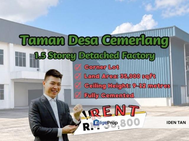 Warehouse for rent in Ulu Tiram, Johor Bahru